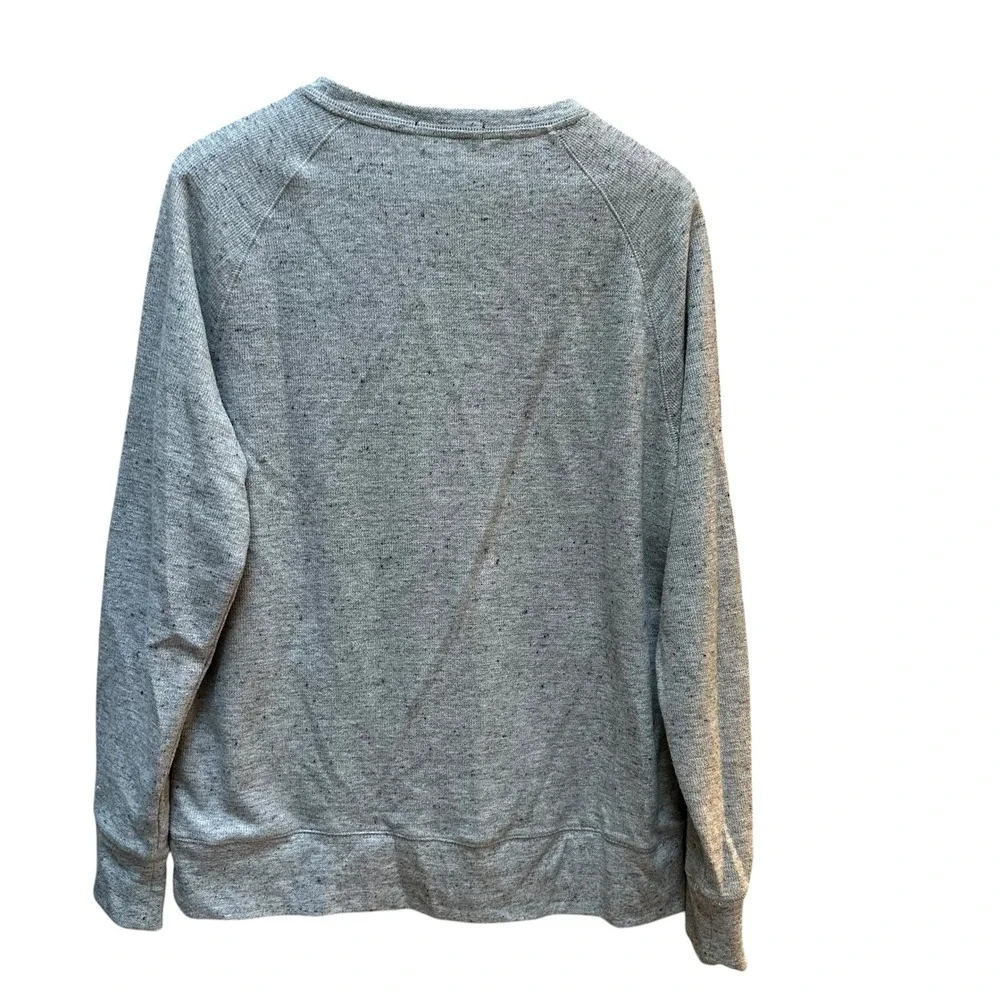 Banana Republic Men's Waffle Crew Sweatshirt Gray Casual Preppy Fall Mens LG‎